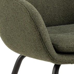 Тапициран трапезен стол с подлакътници в цвят каки Dora – Actona