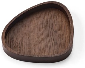 Кафява декоративна дървена кутия за съхранение 18x16x3 cm Curve M – LIND DNA