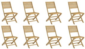 3214229 vidaXL Сгъваеми градински столове 8 бр 48,5x61,5x87 см акация масив