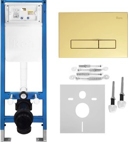Комплект Структура за Вграждане за WC Slim 024N с Бутон HD Gold