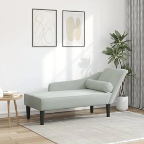 4007588 vidaXL Кушетка с възглавници, светлосива, кадифе