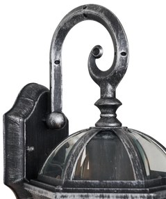 Класически външен стенен аплик антично сребро IP44 - Glasgow