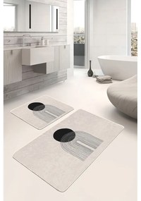 Бежови килими за баня в комплект 2 бр. 60x100 cm – Mila Home