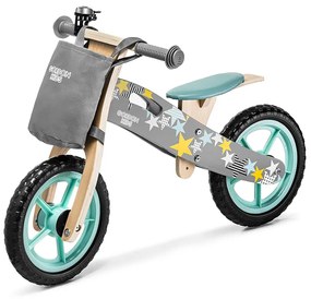 Син велосипед за баланс с джоб за съхранение