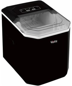 Ледогенератор Oliver Voltz OV51447B, 120W, 12 кг/24 часа, 1.3 л, 9 кубчета за цикъл работа, Индикатор за лед и вода, Черен