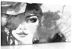 Картина на платно – Черно-бял портрет на жена