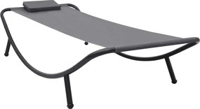 48082 vidaXL Градинско легло, сиво, 200x90 см, стомана