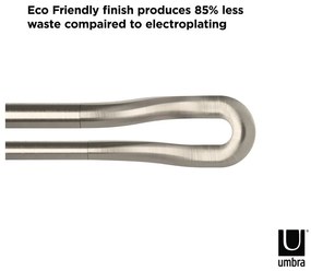 Разтегателен двоен корниз от неръждаема стомана 107 - 305 cm Midnight - Umbra