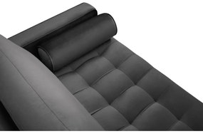 Тъмно сив диван от кадифе , 174 см Santo - Milo Casa