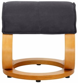 Комплект от сив фотьойл и табуретка за крака с текстилно покритие Rika Paprika - Støraa