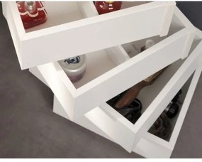 Ъглова Тоалетна масичка Beauty с огледало-Fusiko-White