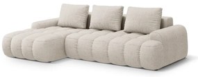 Бежов сгъваем/с място за съхранение ъглов диван (ляв ъгъл) Linz – Cosmopolitan Design