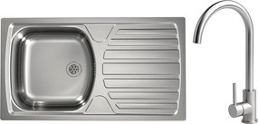 ALVEUS - Кухненска мивка BASIC 78x43,5 см + смесител за мивка VIOLA 36,7 см от неръждаема стомана