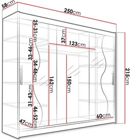 Гардероб Aston VI плъзгащи се-Natural