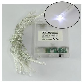 LED коледен гирлянд 20 LED / 2 функции, 2,4 m, студено бяло