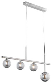 Jupiter 1902 - Полилей на кабел NEPTUN 4xG9/14W/230V матов хром/опушено сиво