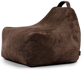 Тъмнокафяв детски пуф от рипсено кадифе Game Amuse – SLOWDOWN