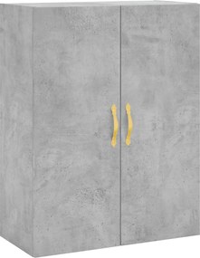 828408 vidaXL Стенен шкаф бетонно сив 69,5x34x90 см