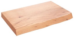 3156346 vidaXL Плот за маса светлокафяв 60x40x(2-6) см обработен масивен дъб