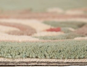 Пътека от зелена вълна , 67 x 210 cm Aubusson - Flair Rugs