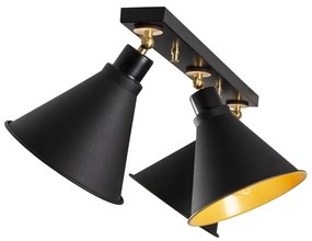 Черна таванна лампа за 3 крушки Berceste - Opviq lights