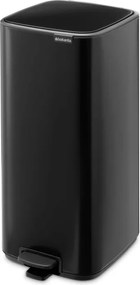 Кош за боклук Brabantia Bo Pedal 1010139, 30 л, Леко затваряне, Противоплъзгаща основа, Черен
