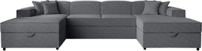 Ъглов диван Santos U-Тъмносив
