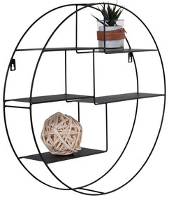 Черен двуетажен метален рафт Genk - House Nordic