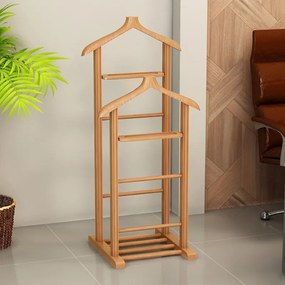 Дървена закачалка за под Beta II TopMebel в натурален цвят 48x35x120cm