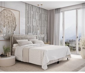 Светлокафяво боксспринг легло 140x200 cm Dove – Maison de Rêve