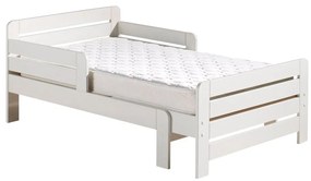 Бяло за подрастващи детско легло от масивен бор с включена подматрачна рамка Jumper – Vipack