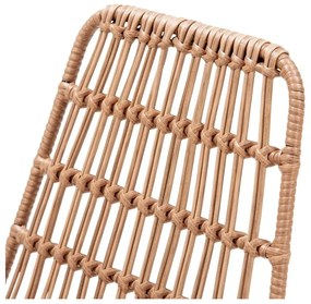 Комплект от 4 ратанови стола за хранене Gabriela и черна маса Strong - Bonami Essentials