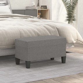 349432 vidaXL Пейка, тъмносива, 70x35x41 см, плат