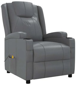 321314 vidaXL Масажен стол, антрацит, изкуствена кожа