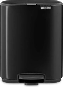 Кош за боклук Brabantia Bo Pedal 1010137, 7 л, Плавно затваряне, Гумирана основа, Черен мат