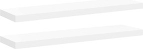 323818 vidaXL Окачени стенни рафтове, 2 бр, бели, 90x23,5x3,8 см, МДФ