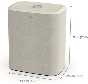 Бежов текстилен кош за пране 90 l Tota Trio – Joseph Joseph