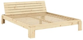 Двойно легло от масивен бор с включена подматрачна рамка в естествен цвят 180x200 cm Layers – Karup Design