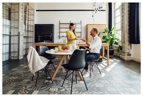 Комплект от 2 черни стола с черна метална основа Eco - Bonami Essentials