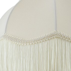 Текстилен абажур бежов с бял интериор 31.5/15/14 - Heritage