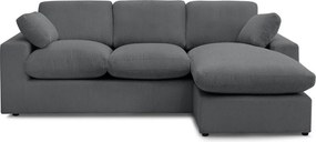 Тъмносив ъглов диван от рипсено кадифе Belair – Bobochic Paris