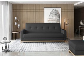 Черен сгъваем/с място за съхранение диван 216 cm Selene – ELTAP