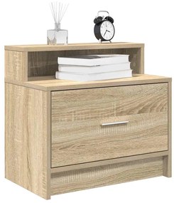 858673 vidaXL Нощни шкафчета с чекмеджета, 2 бр, дъб сонома, 51x31x47 см