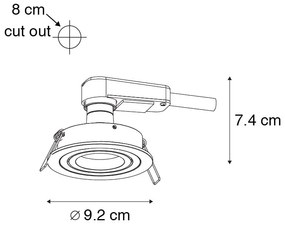 Интелигентен вграден прожектор черен с Wi-Fi GU10 - Rondoo