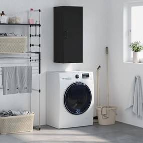 828853 vidaXL Стенен шкаф черен 34,5x34x90 см