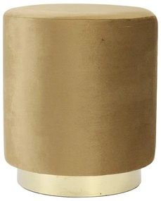 Табуретка от кадифе в златисто и светлокафяво Nadien - Light &amp; Living
