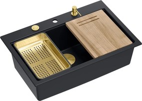 гранитна мивка MARC 110 WORKSTATION Black
