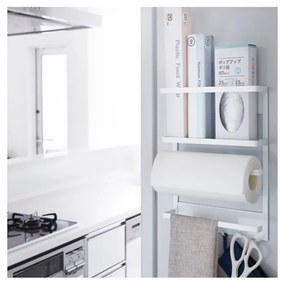 Голям бял магнитен кухненски страничен стелаж Tower - YAMAZAKI