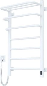 Електрически сушилник за кърпи с термостат FORTIS 155W 80x48 cm бял ляв