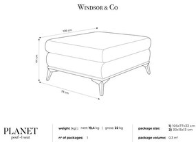 Бежов пуф Planet - Windsor &amp; Co Sofas